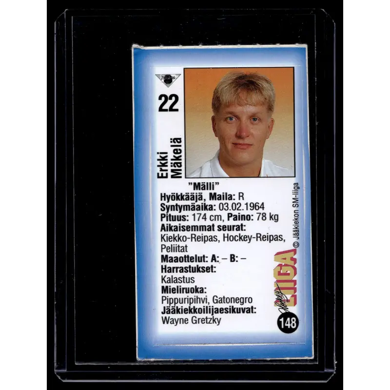 1992-93 JyvsHyv HockeyLiiga - Erkki Mkel #148