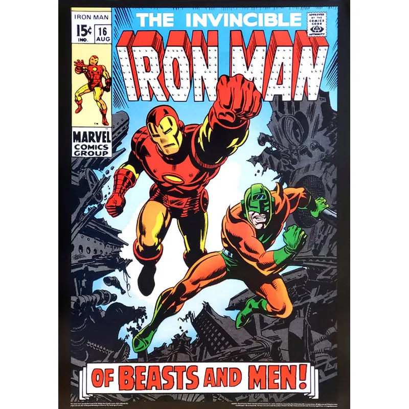 The Invincible Iron Man #16 (Aug. 1969) Vintage Marvel Cover Poster Print - Asgard Press