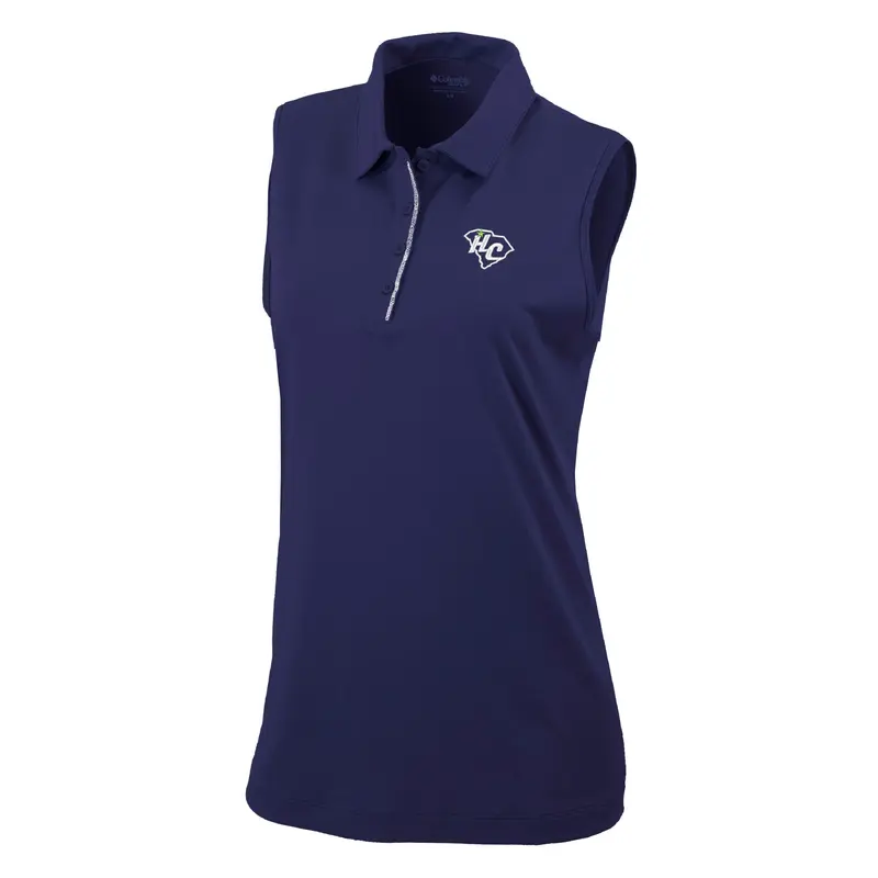 Women's Navy Columbia Polo Tank