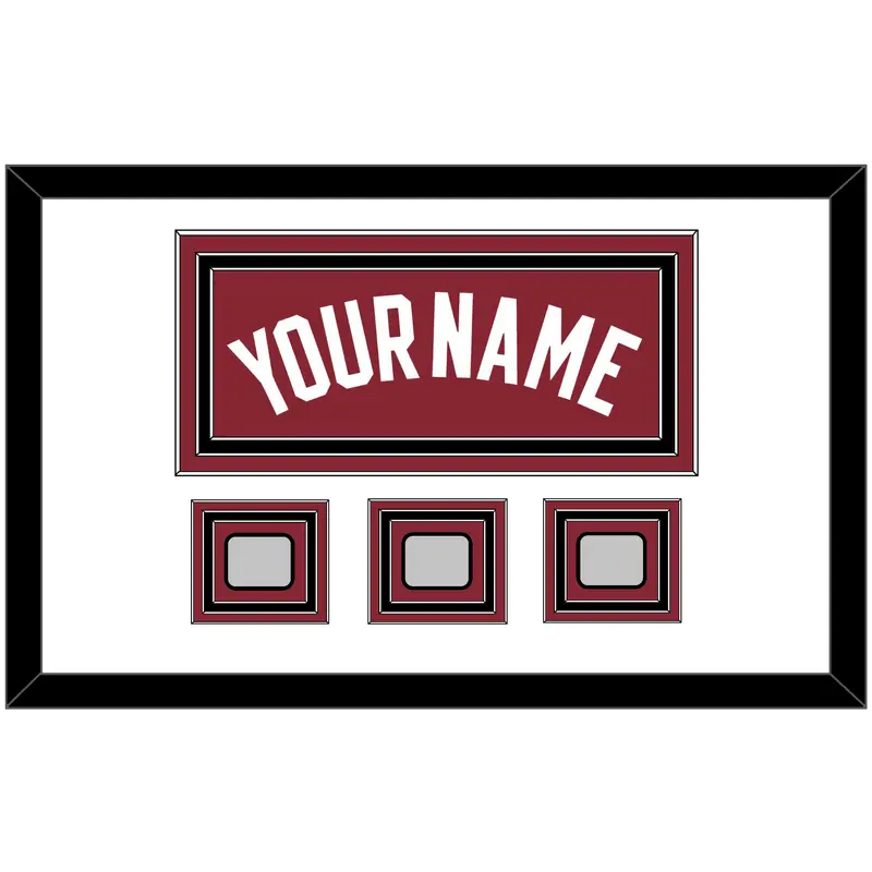 Miami Name & 3 Finals Patches - Alternate Red (2009-2017) - Triple Mat 2