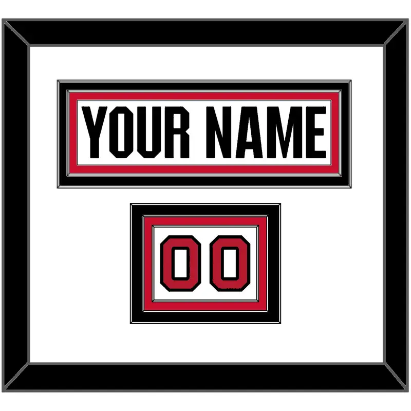 Ottawa Nameplate & Number (Shoulder) - Road White (2017-2020) - Triple Mat 1