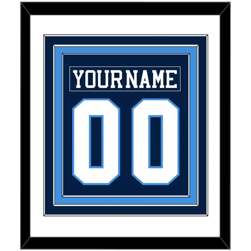 Pittsburgh Nameplate & Number (Back) Combined - Road Blue (1977-1980) - Triple Mat 1