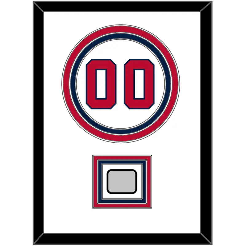 Washington Number & World Series Champions Patch - Home White - Triple Mat 1