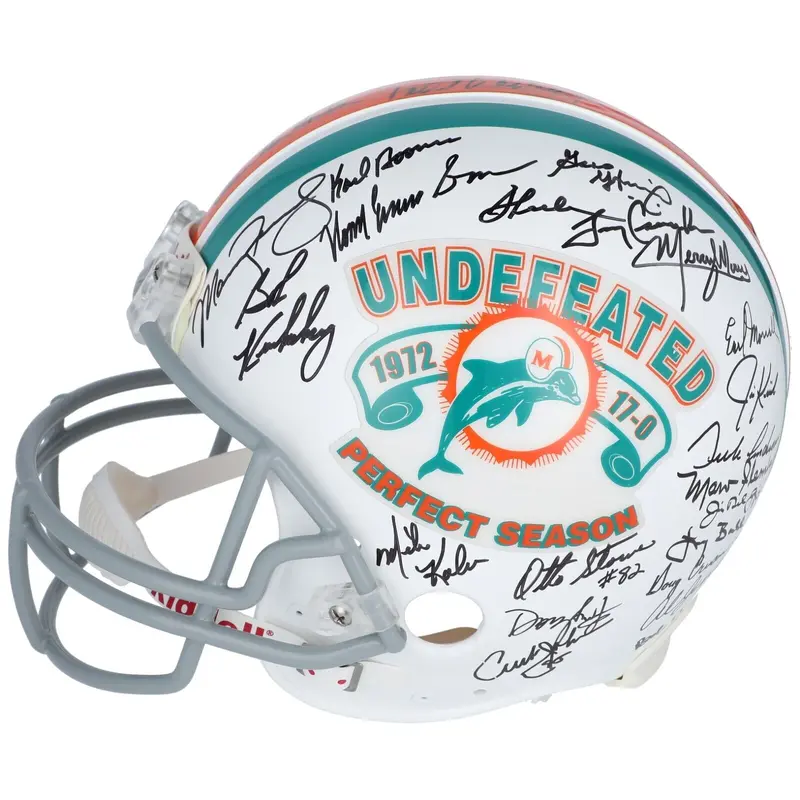 1972 Miami Dolphins Super Bowl Champs Team Signed Authentic Helmet Beckett COA