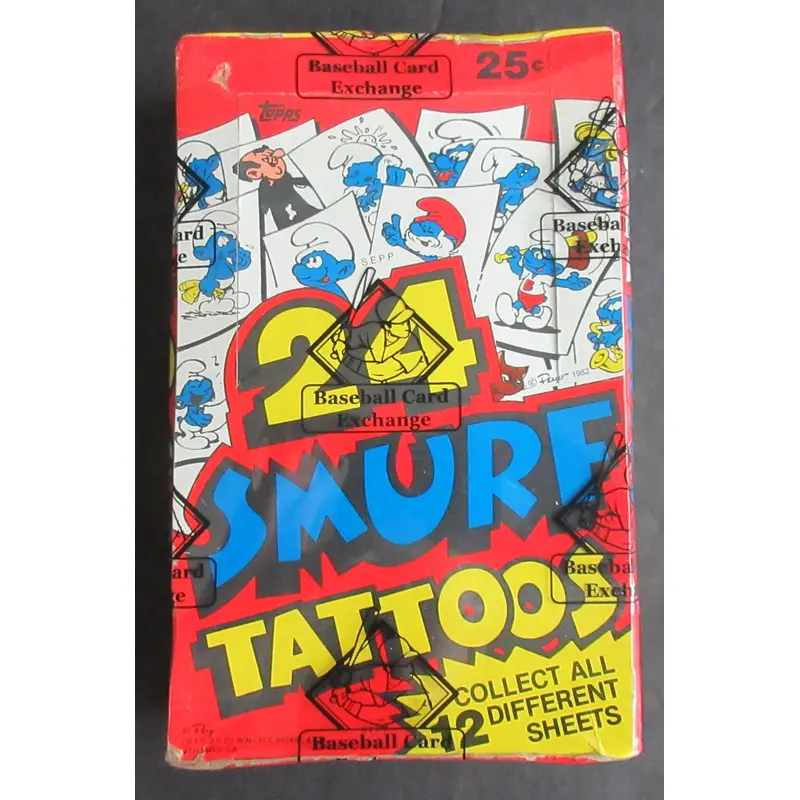 1982 Topps Smurf Unopened Tattoos Box (BBCE)