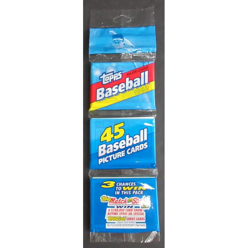 1992 Topps Baseball Unopened Rack Pack (45)