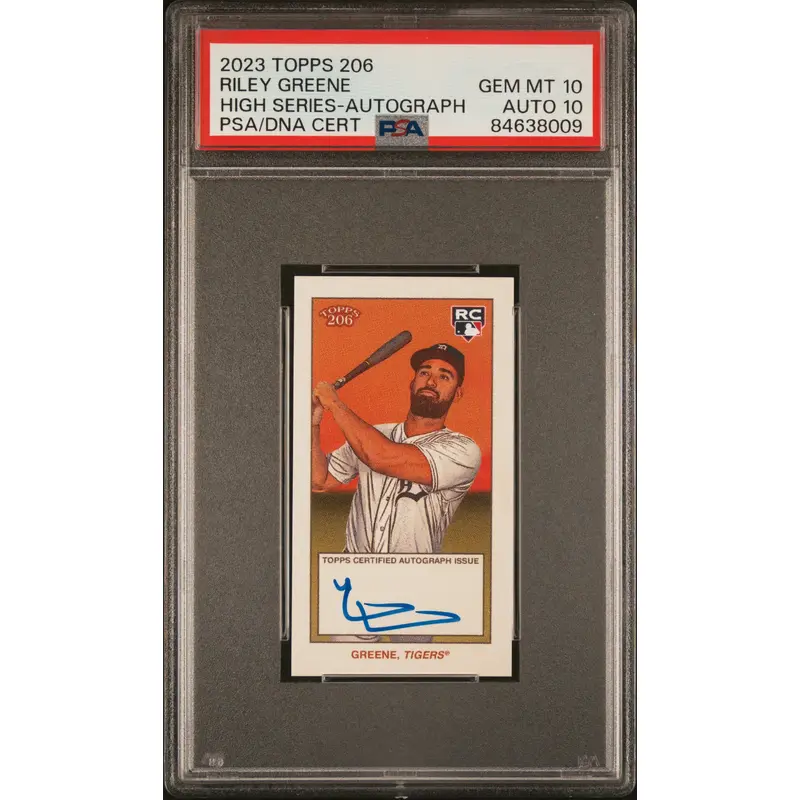 Riley Greene 2023 Topps 206 Autograph PSA 10 Auto 10