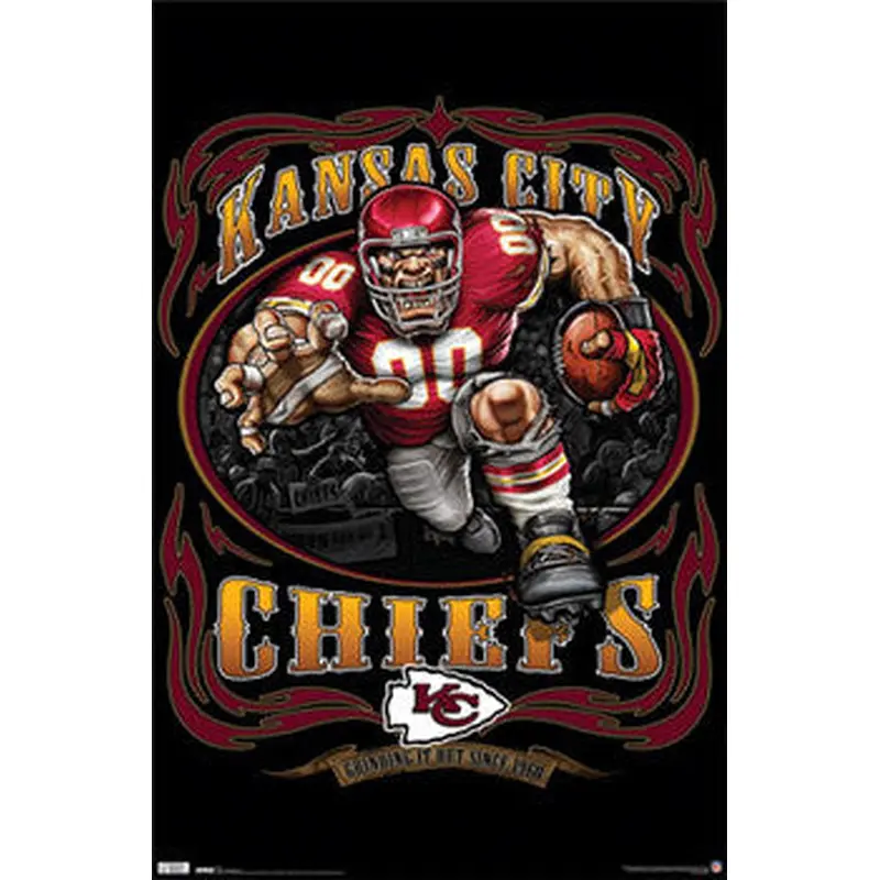 Kansas City Chiefs "Grinding it Out Since 1960" NFL Theme Art Poster - Costacos Sports