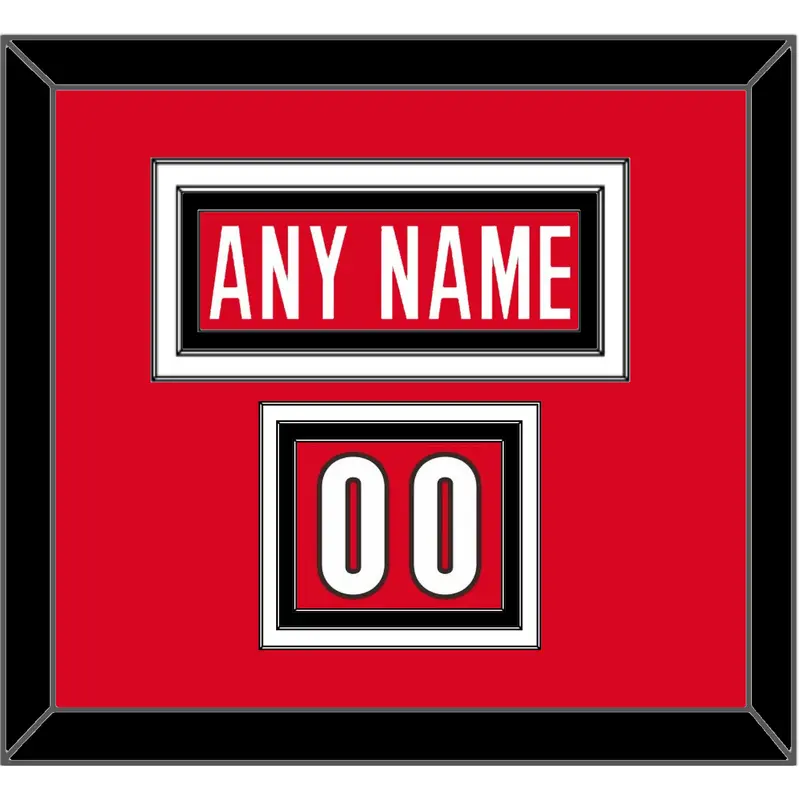 Canada Mens Hockey Nameplate & Number (Shoulder) - 2006 Olympics Road Red - Triple Mat 2