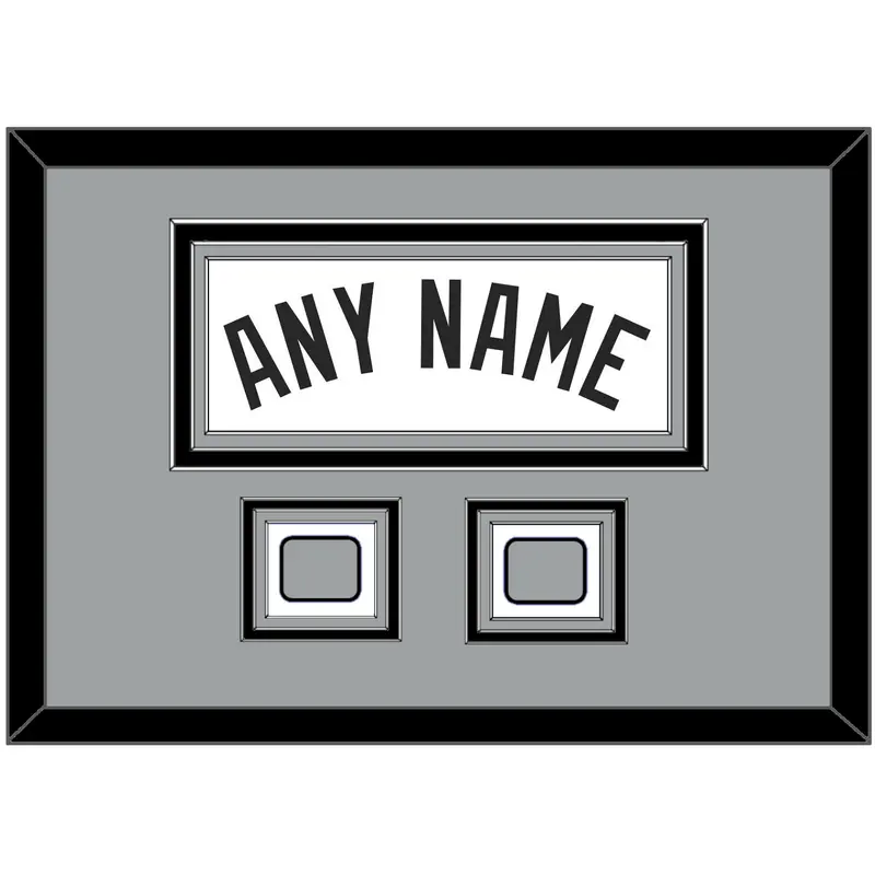 San Antonio Name With 2 Champions Banner Patches - Home White (1989-2002) - Triple Mat 5