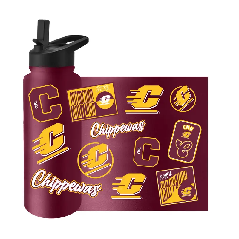 Central Michigan 34oz Dreamweave Quencher Bottle