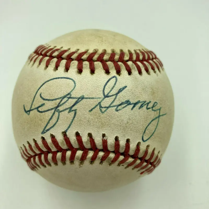 Lefty Gomez Single Signed American League Baseball JSA COA New York Yankees