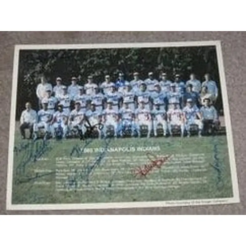 1985 INDIANAPOLIS INDIANS AUTOGRAPHED PHOTO