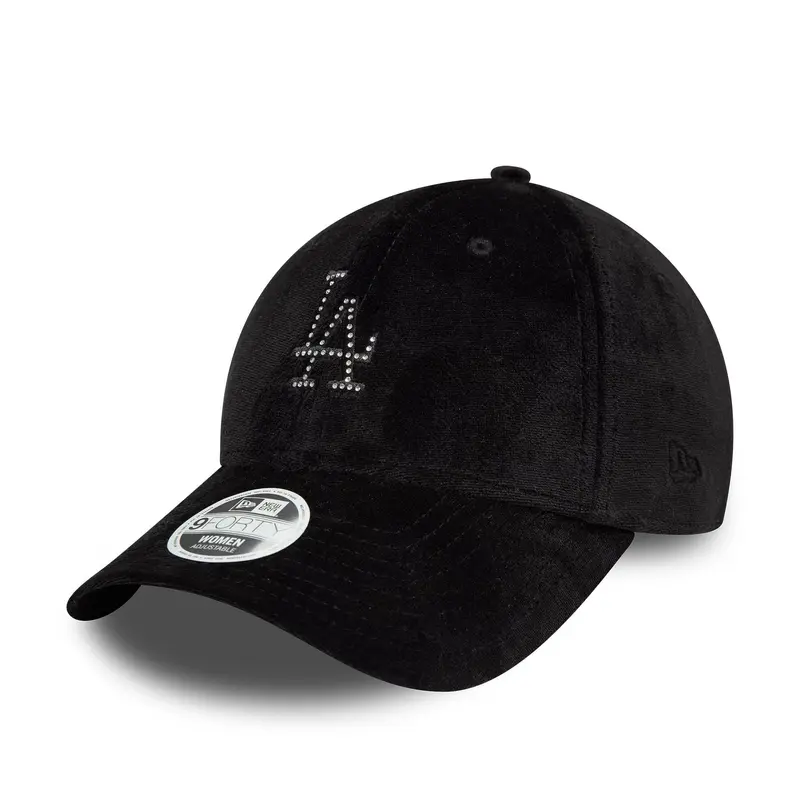 LA Dodgers Womens Diamante Black 9FORTY Adjustable Cap