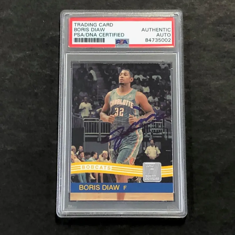 2010-11 Panini Donruss #163 Boris Diaw Signed Card AUTO PSA Slabbed Bobcats