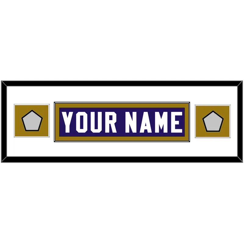 Baltimore Nameplate & Super Bowl XXXV & XLVII Jersey Patches - Home Purple - Single Mat 2