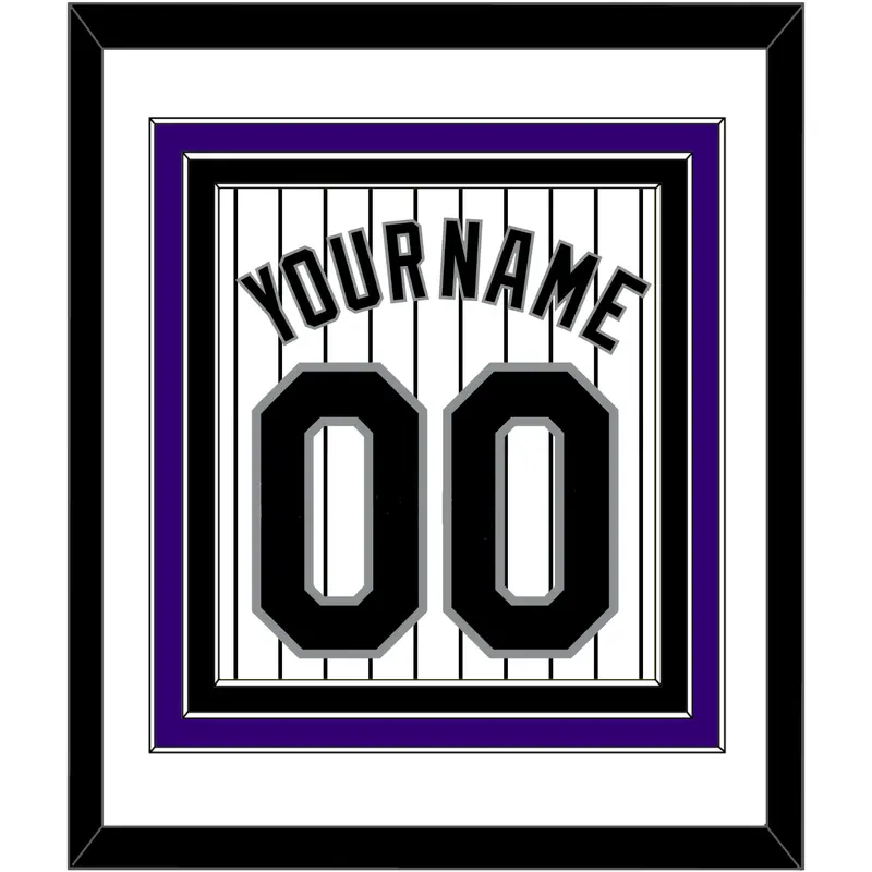 Colorado Name & Number - Home White Pinstripes - Triple Mat 1