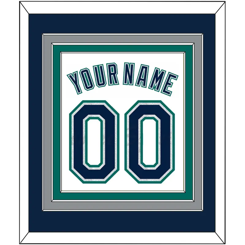 Seattle Name & Number - Home White - Triple Mat 2