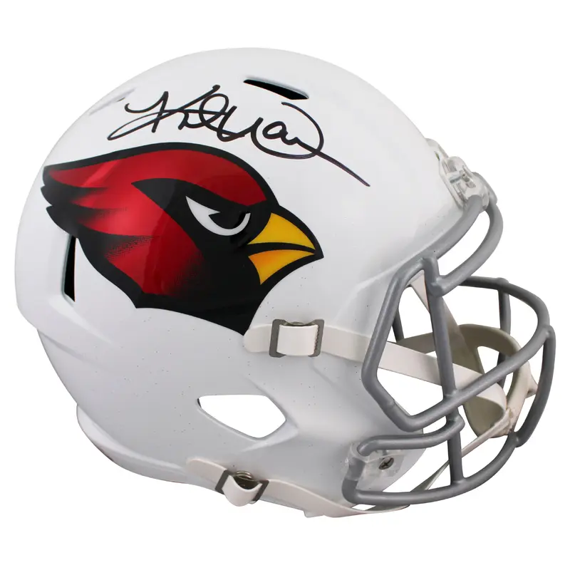 Cardinals Kurt Warner Signed 2023 Full Size Speed Rep Helmet BAS Witnessed