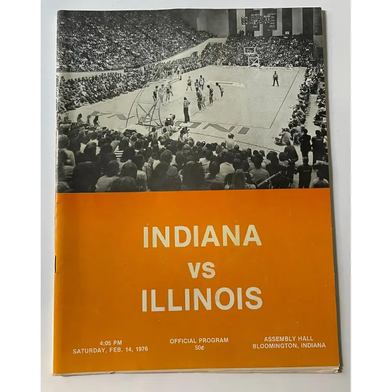 Indiana University vs Illinois 1976 basketball program 75-76