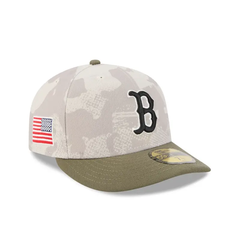 New Era - 59FIFTY Fitted Cap - Boston Red Sox - Armed Forces (2025) - Stone/Olive