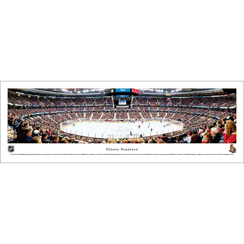 Ottawa Senators NHL Hockey Game Night Panoramic Poster Print - Blakeway Worldwide