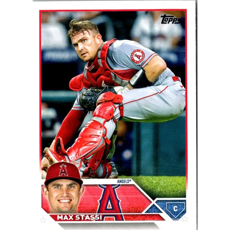 2023 Topps Heritage Red Border Max Stassi #115