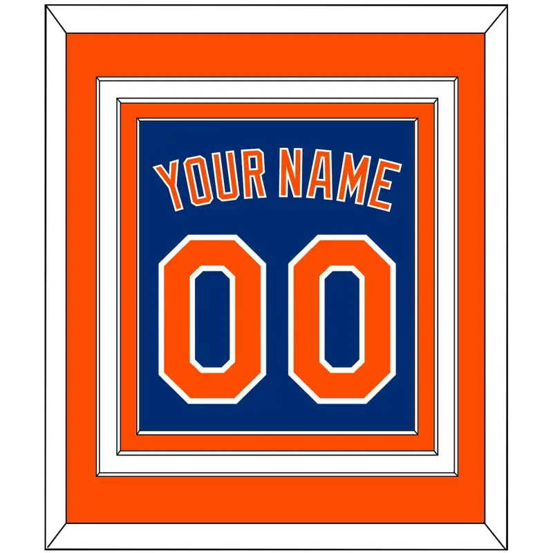 New York Name & Number - Alternate Home Blue - Triple Mat 3