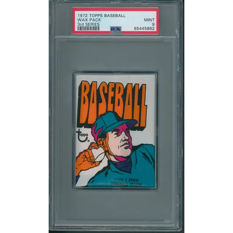 1972 Topps Baseball Unopened 3rd Series Wax Pack PSA 9 *5862