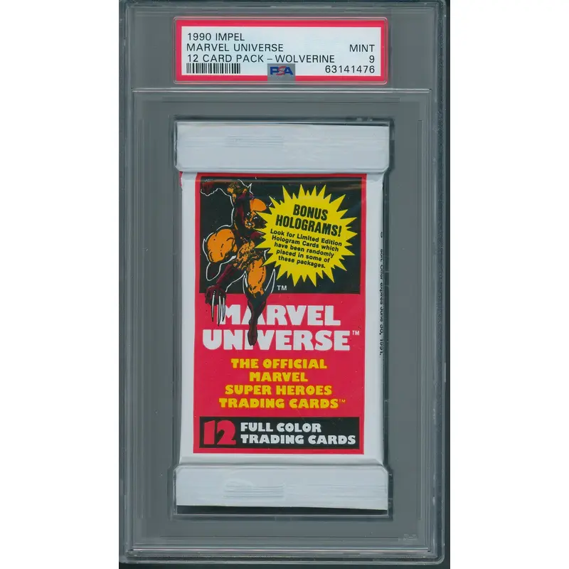 1990 Impel Marvel Universe Unopened Series 1 Pack Wolverine PSA 9