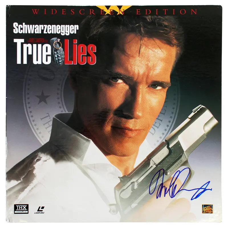 Arnold Schwarzenegger Authentic Signed True Lies Laserdisc Cover BAS #AB77731