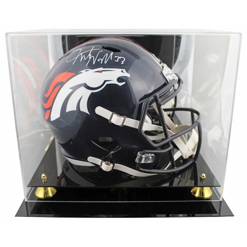 Broncos Javonte Williams Signed Full Size Speed Rep Helmet W/ Case BAS Witnessed
