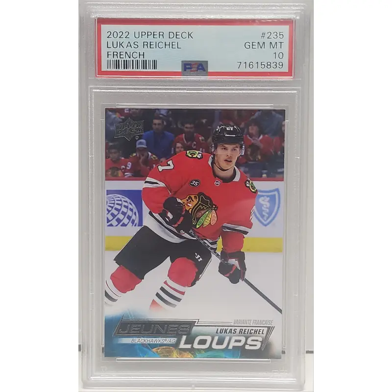 Lukas Reichel 2022 Upper Deck Rookie #235 French PSA 10 Gem Mint