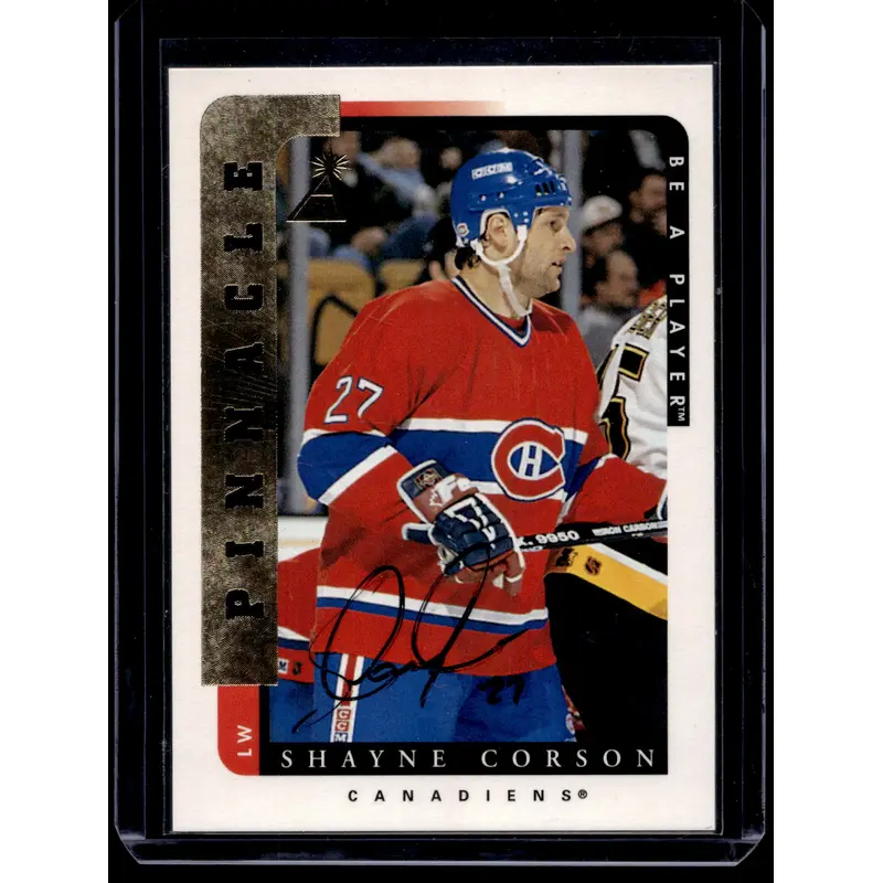 1996-97 Pinnacle Be A Player - Autographs - Shayne Corson #62