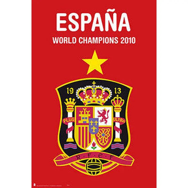 Team Spain Soccer "World Cup Champions 2010" Commemorative Poster - Grupo Erik S.L.