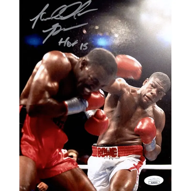 Riddick Bowe Autographed Boxing (vs Evander Holyfield) 8x10 Photo w/ HOF 15 - JSA