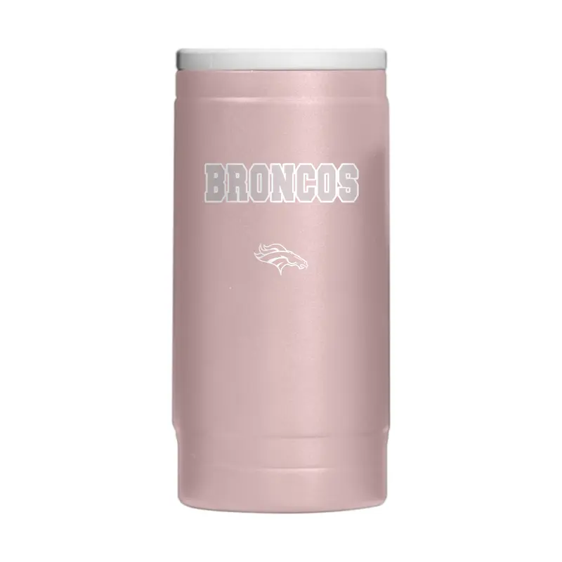Denver Broncos  Stencil Powder Coat Slim Can Coolie