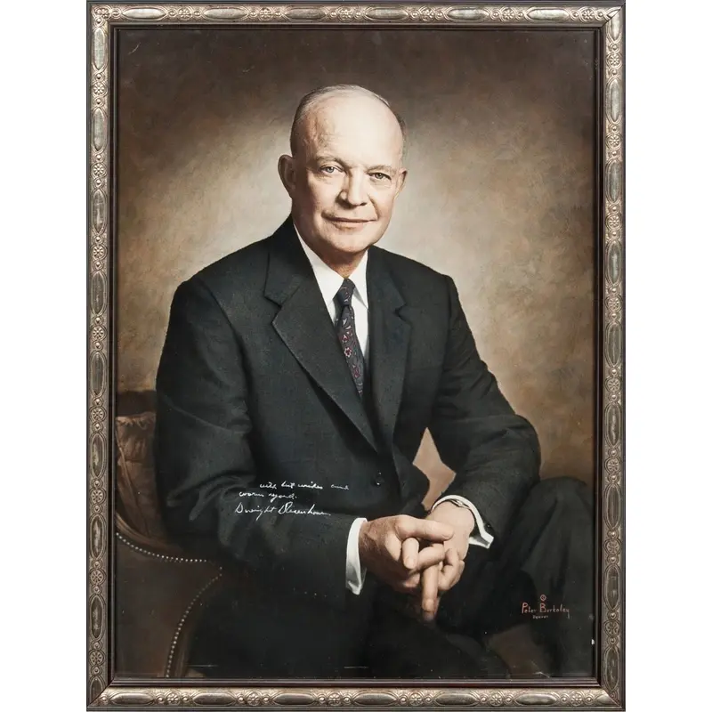 Magnificent President Dwight D Eisenhower Signed Museum Quality Portrait PSA DNA