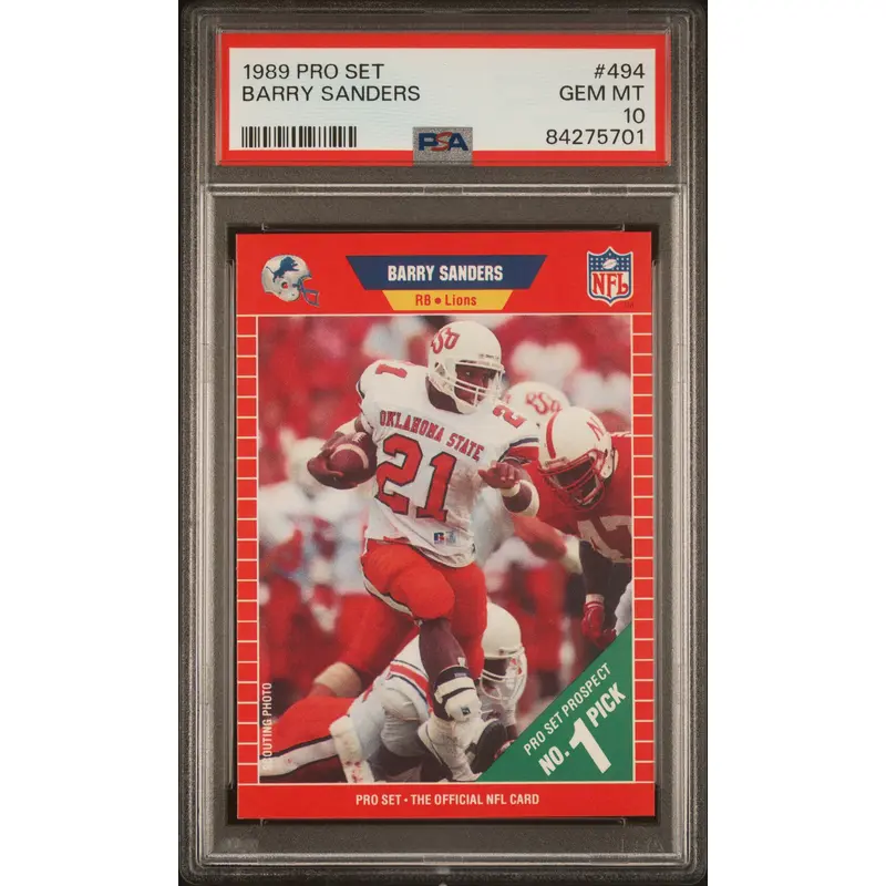 Barry Sanders 1989 Pro Set #494 PSA 10 Gem Mint 5701