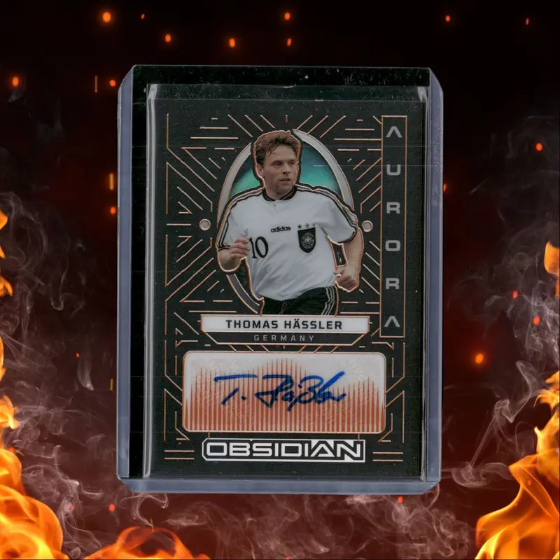 2022 Panini Obsidian Soccer Thomas Hassler Orange Aurora 31/75 #AA-THA