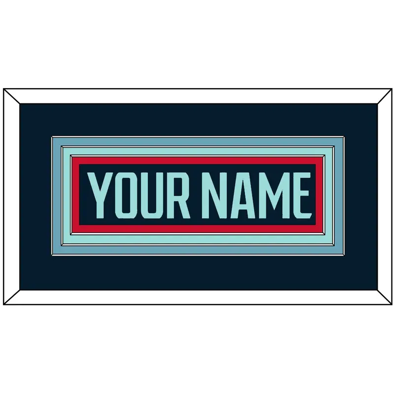 Seattle Nameplate - Home Navy Blue - Triple Mat 2