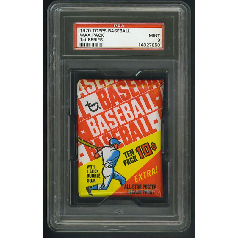 1970 Topps Baseball Unopened Series 1 Wax Pack PSA 9