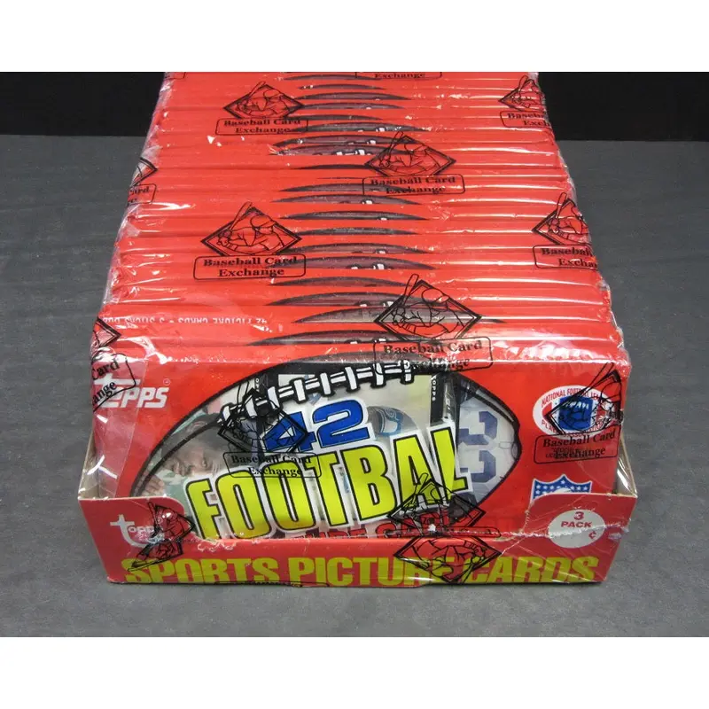 1985 Topps Football Unopened Grocery Rack Pack Box (BBCE)