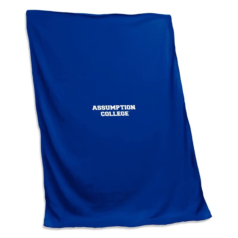 Assumption College Wordmark Sweatshirt Blanket (Screened)
