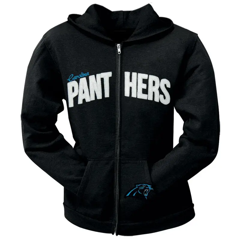 Carolina Panthers - Pep Rally Premium Juniors Full Zip Hoodie